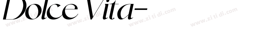 Dolce Vita字体转换